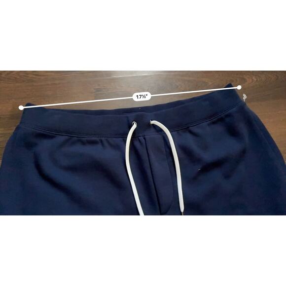 RareShortm6-athletic 30/1 Double Knt Cvs Polo Ralph Lauren Men’s Sz XL Navy Blue - Picture 12 of 13